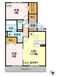 間取図画像 2LDK