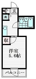 OZプラザ1. 1Kの間取図画像