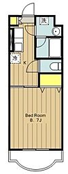 リヴィエール清尚 1DKの間取図画像