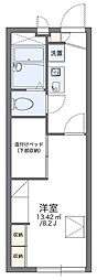 レオパレスラビーネ 2階1Kの間取り