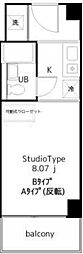 ガーデンヒルズ聖蹟桜ヶ丘 2階ワンルームの間取り