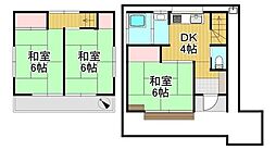 上間久里戸建て 3Kの間取り