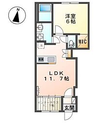 Crarity 1LDKの間取図画像
