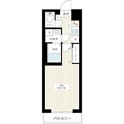 ハーモニーレジデンス東京サウスゲート 1Kの間取図画像
