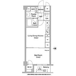 コンフォリア目黒長者丸 1階1LDKの間取り