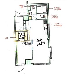 グランウフ保坂 5階1LDKの間取り