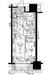 ピアース渋谷 9階1LDKの間取り