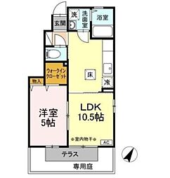N・コート 1LDKの間取図画像