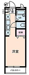 Rハイム 2階ワンルームの間取り