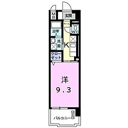 アンシャンテ 1Kの間取図画像
