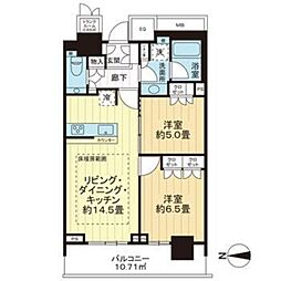 ザ・パークハウス晴海タワーズクロノレジデンス 2LDKの間取図画像