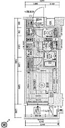 東急目黒線 西小山駅 徒歩2分の賃貸マンション 6階1Kの間取り