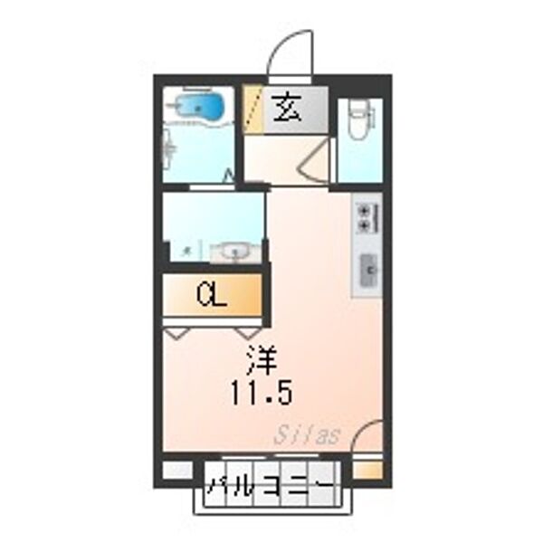 大阪府大阪市平野区加美北２丁目(賃貸アパート1R・1階・26.91㎡)の写真 その2