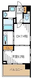 アバンセ 1DKの間取図画像
