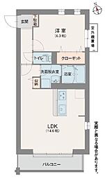 コンフォール 3階1LDKの間取り