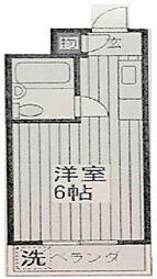 ルビ城北 1Kの間取図画像