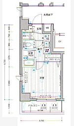 パーク・ウェル浜松町 1Kの間取図画像