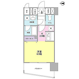 ディアレンス横濱沢渡 1Kの間取図画像