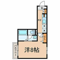 ラプリマヴェーラ 1Kの間取図画像