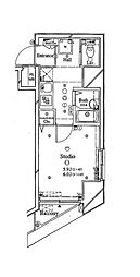 アーバイル東京NEST 1Kの間取図画像