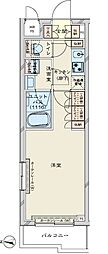 ルーブル川崎鷺沼 1Kの間取図画像