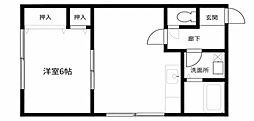 ハイツ岩崎町 1LDKの間取図画像
