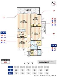 パテラ春日部 10階3LDKの間取り
