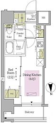 アーバネックス早稲田テラス 1DKの間取図画像