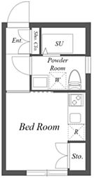 PASEO三軒茶屋 WEST 2階ワンルームの間取り