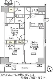 リーフシティ市川 ザ・レジデンス 9階1SLDKの間取り