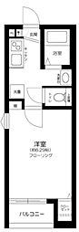 RAMS馬込 1Kの間取図画像