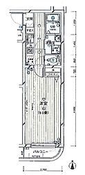 プレール・ドゥーク品川御殿山 1Kの間取図画像