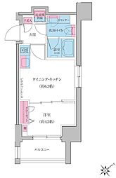 CREVIARXE雪が谷大塚 1DKの間取図画像