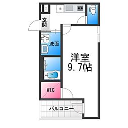 フジパレス堺市駅北2番館 1Kの間取図画像