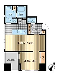 ウィルテラス勝どき 7階1LDKの間取り