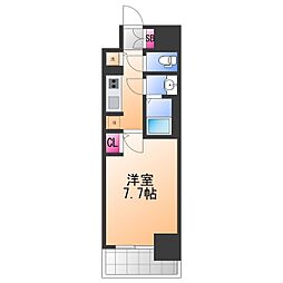S-RESIDENCESAKAI-HAMADERAaxial 1Kの間取図画像