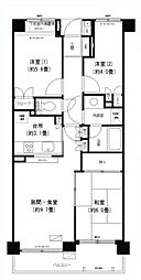 武蔵小杉西パーク・ホームズ 3LDKの間取図画像
