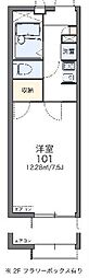 レオパレストサキ 1Kの間取図画像