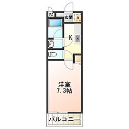 サンリゾート28 1Kの間取図画像