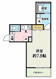 ピュアライフ西大宮 1階1Kの間取り