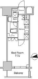 プラウドフラット浅草駒形 1Kの間取図画像