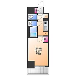 阪堺電気軌道阪堺線 石津北駅 徒歩5分の賃貸マンション 5階1Kの間取り