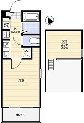ファーストインプレス 1Kの間取図画像