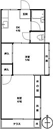 サンコーポ 2Kの間取図画像