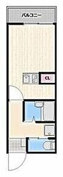 Cozy南与野 3階ワンルームの間取り