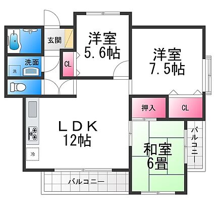 ミューゼス上野芝_間取り_0