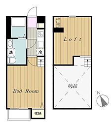 サヴォイ東林間 1階1Kの間取り