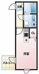 グランステージ南林間 ワンルームの間取図画像