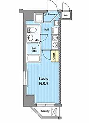 ガーラ・シティ川崎 1Kの間取図画像