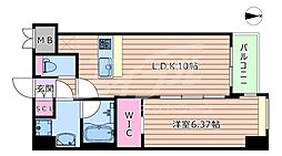 Vinoプレジオ本町 1LDKの間取図画像